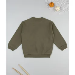 Sudadera verde de niño estampada