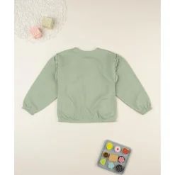 Sudadera verde “Love” para niña