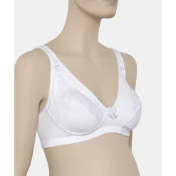 Sujetador de lactancia algodón lycra blanco copa c