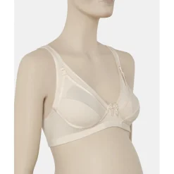 Sujetador de lactancia algodón lycra color crema copa c