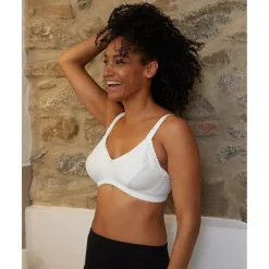 Sujetador de lactancia blanco de lunares - copa d