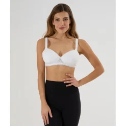 Sujetador de lactancia blanco con encaje