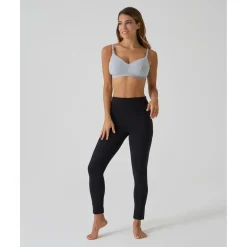 Sujetador de lactancia gris de canalé