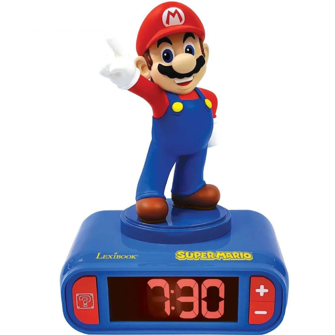 Super Mario - Reloj despertador y luz de noche
