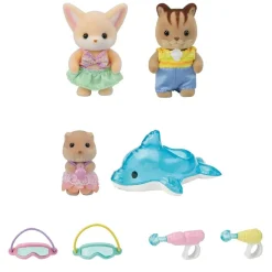 Sylvanian Families - El Trío De Bebés En La Piscina ㅤ