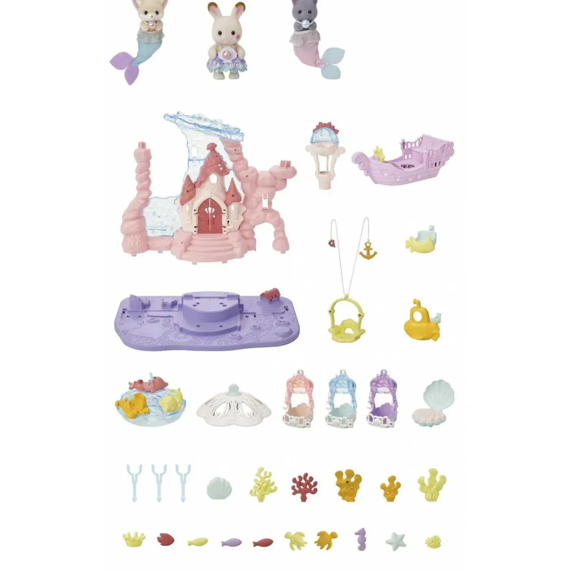 Sylvanian Families - Set de juguetes Castillo de Sirenas y Familias