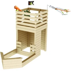 Torre infantil de madera Pirata