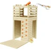 Torre infantil de madera con rocódromo