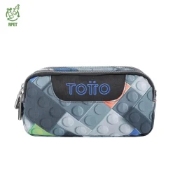 Totto - Estuche escolar dos compartimentos bloques Sobre