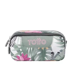 Totto - Estuche escolar dos compartimentos tropical cebras Sobre