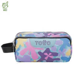Totto - Estuche escolar tres compartimentos flores hawaianas Agapec