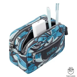 Totto - Estuche escolar tres compartimentos tiburones Plastilina