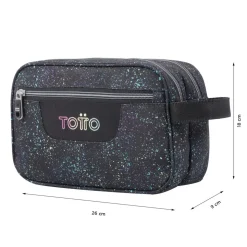 Totto - Estuche escolar tres compartimentos salpicado color Plastilina