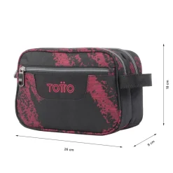 Totto - Estuche escolar tres compartimentos tiza roja Plastilina