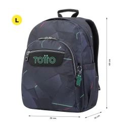 Totto - Mochila escolar adaptable a carro fractal Acuareles