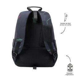 Totto - Mochila escolar adaptable a carro fractal Acuareles