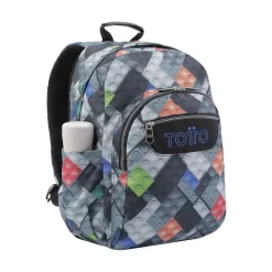 Totto - Mochila escolar adaptable a carro bloques Acuareles
