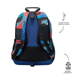 Totto - Mochila escolar adaptable a carro cyber monstruos Acuareles