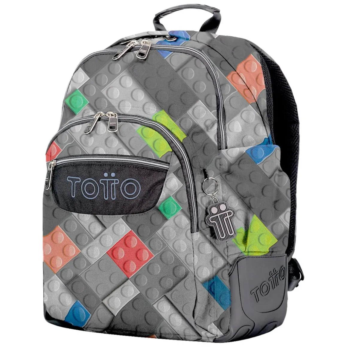 Totto - Mochila escolar bloques Rayol