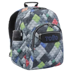 Totto - Mochila escolar bloques Acuarela