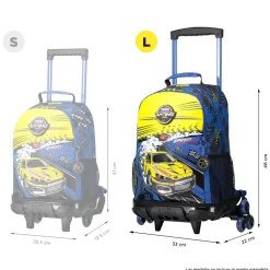 Totto - Mochila escolar con ruedas grande Velocity