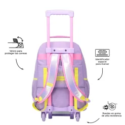 Totto - Mochila escolar con ruedas grande Emojy