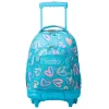 Totto - Mochila escolar con ruedas corazones pintados Renglones