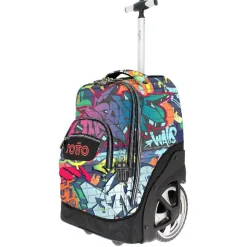 Totto - Mochila escolar con ruedas graffiti Papel