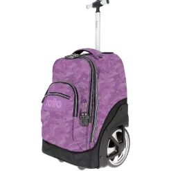 Totto - Mochila escolar con ruedas camuflaje rosa Papel