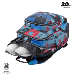 Totto - Mochila escolar cyber monstruos Crayoles