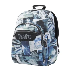 Totto - Mochila escolar postales y casetes Acuarela