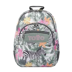 Totto - Mochila escolar tropical cebras Crayoles