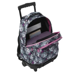 Totto - Mochila Renglones con ruedas Kitten Rose