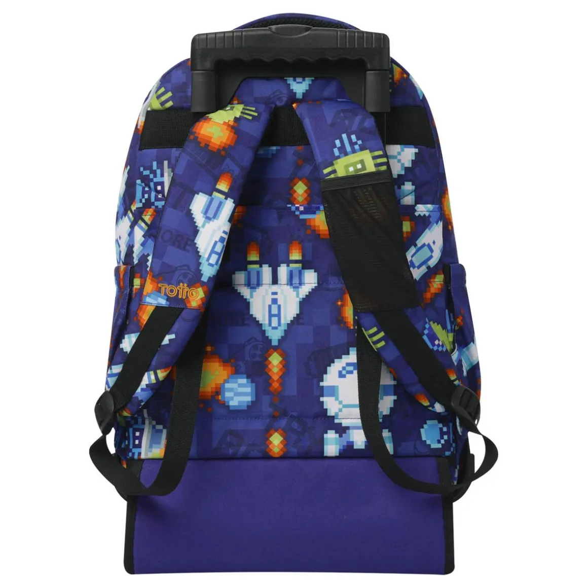 Totto - Mochila Renglones con ruedas Space Blue