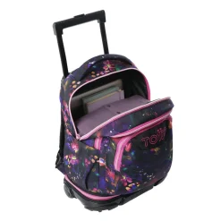 Totto - Mochila Tiza con ruedas Flower Galaxy