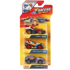 T-Racers Mix Race Carrera Mixta Pack 3 (Varios modelos) ㅤ