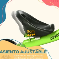 Triciclo con timbre y cesta Verde