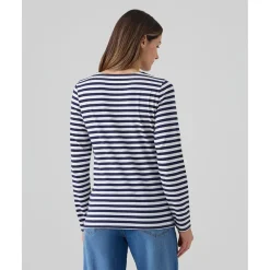 T-shirt de lactancia rayas blancas y azules