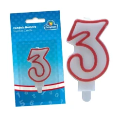 Vela con Borde Rojo 3