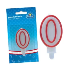 Vela con Borde Rojo 0