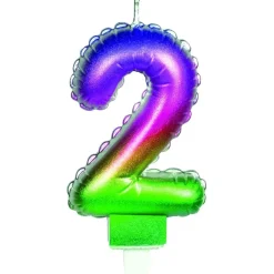 Vela multicolor número 2