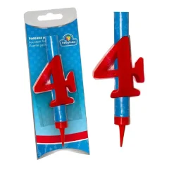 Vela pirotécnica con número 4