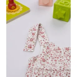 Vestido de tirantes con estampado floral para niña