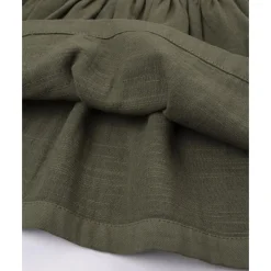 Vestido pichi verde con bordado para niña