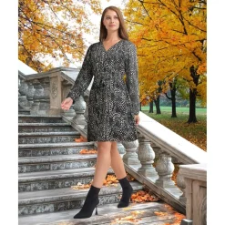 Vestido premamá para lactancia con estampado animal