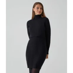 Vestido premamá y lactancia tricot negro