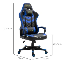 Vinsetto - Silla Gaming azul-negro