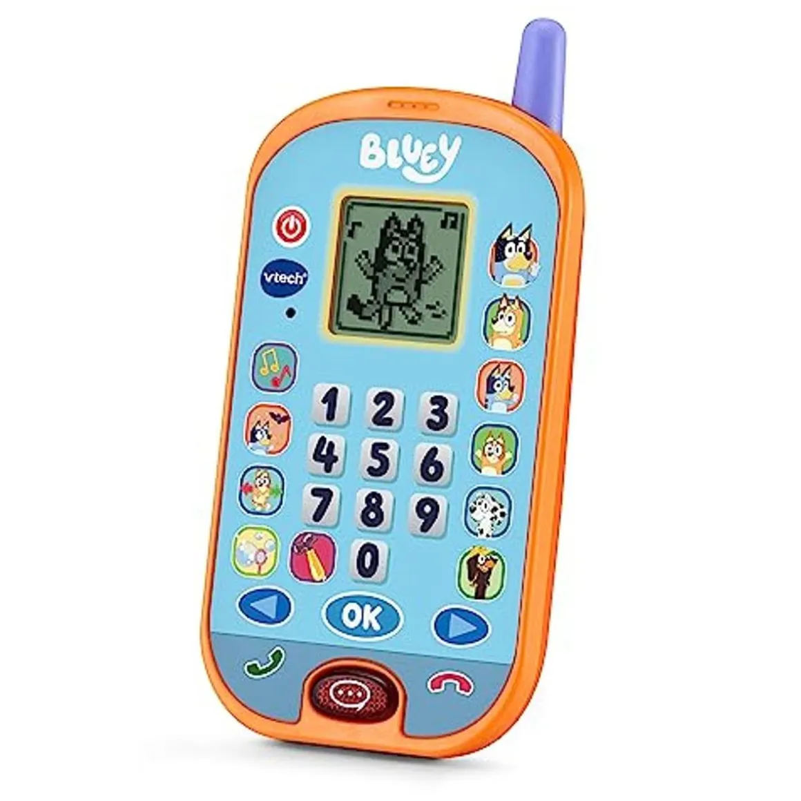 Vtech - Bluey - Teléfono de actividades educativo con aprendizaje de números, cálculo y lógica ㅤ