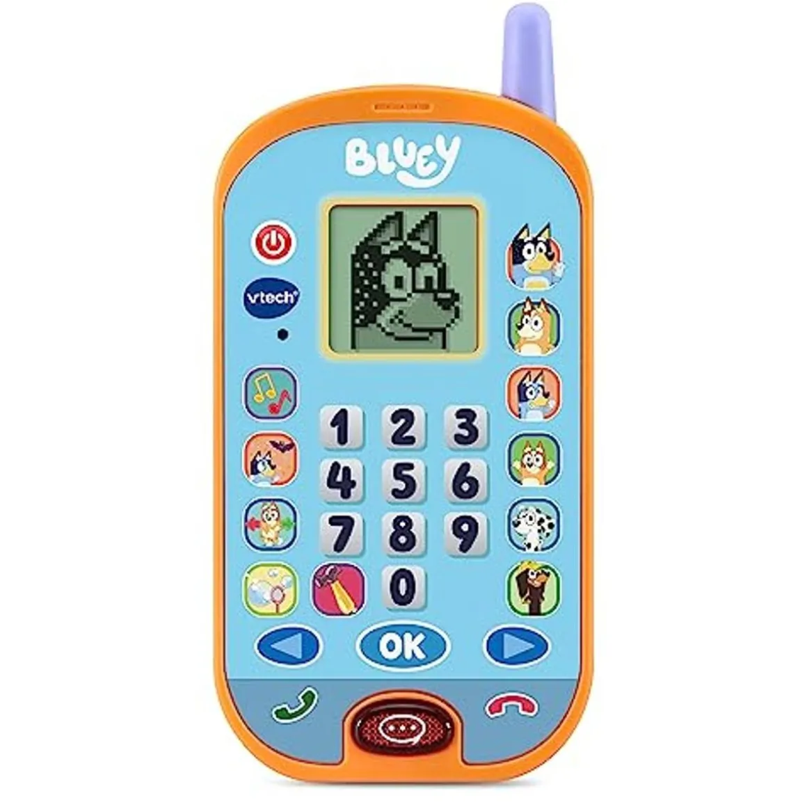 Vtech - Bluey - Teléfono de actividades educativo con aprendizaje de números, cálculo y lógica ㅤ