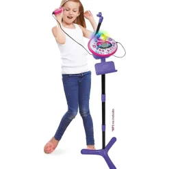 Vtech - Micrófono electrónico interactivo LightShow Karaoke ㅤ